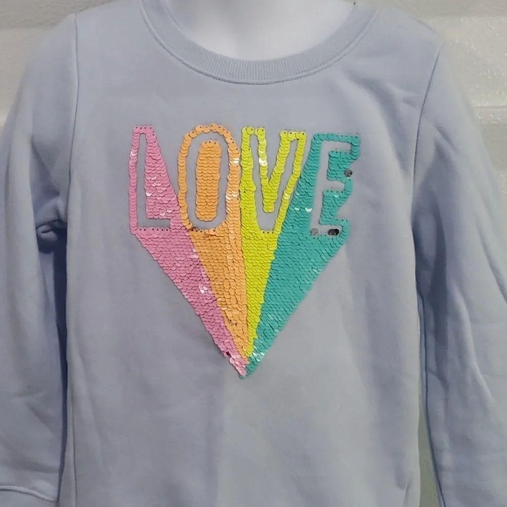 Flip sequins LOVE sweatshirt 4/5T‎